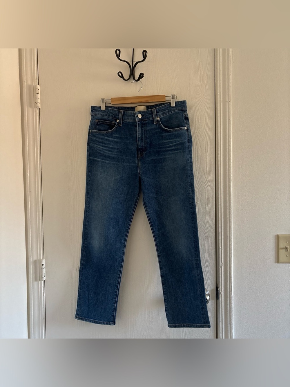 CQY Size 31 High Rise Cropped Straight Leg Jeans Made in USA
